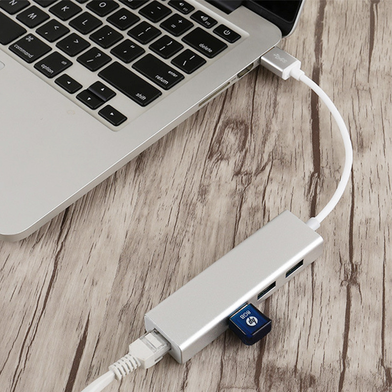 Usb転送RJ45 8153bドライブ不要ネットワークカード3台3.0usb HUB携帯電話パソコン外付けネットワークカード分割器|undefined