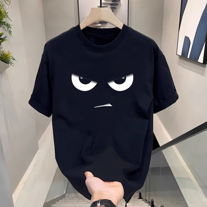 Exclusively for Overseas Wholesale~ Heavyweight Pure Cotton Short-Sleeve T-Shirt for Men, Summer 2026 New Style, Trendy Chinese Style for Men and Women, Couple Style