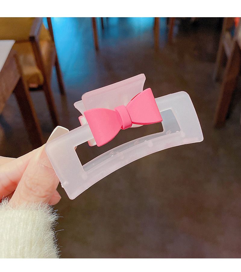Fashion Girl Jelly Pink Heart Bow Pendant Hair Clip Shark Hairpin Hair Accessories
