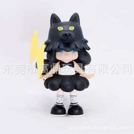 注塑PVC卡通盲盒小女孩公仔摆件 Q版仿真潮玩人物形象