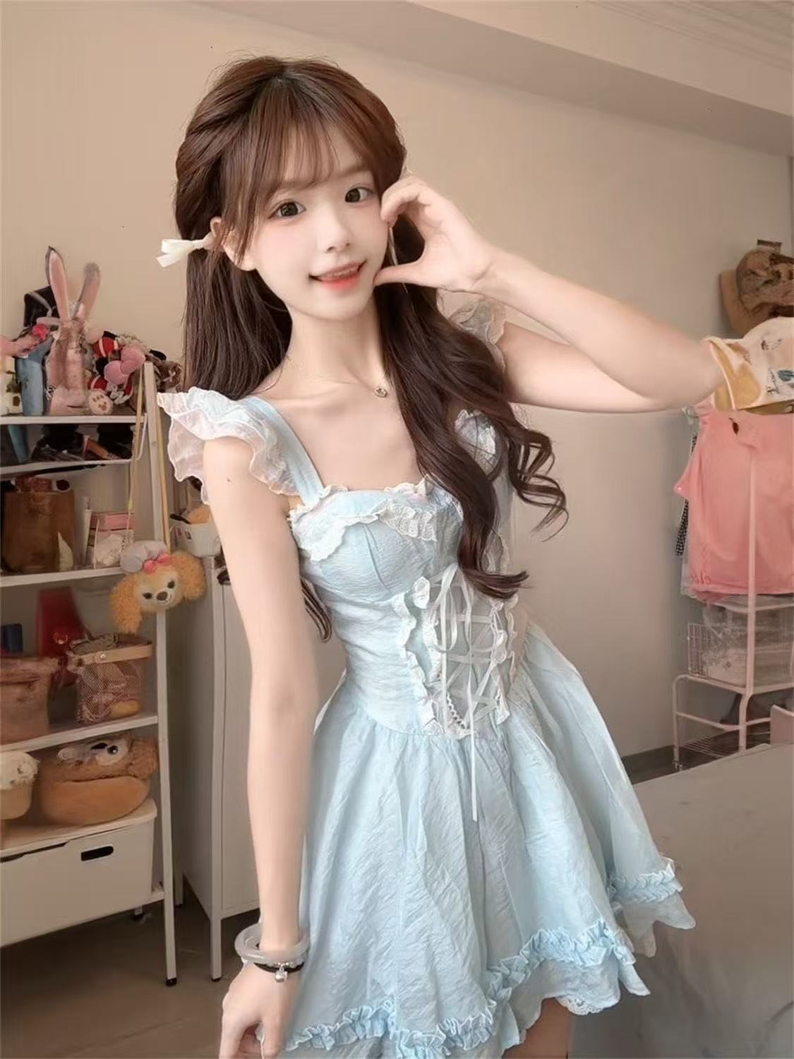 Cute blue lace dress