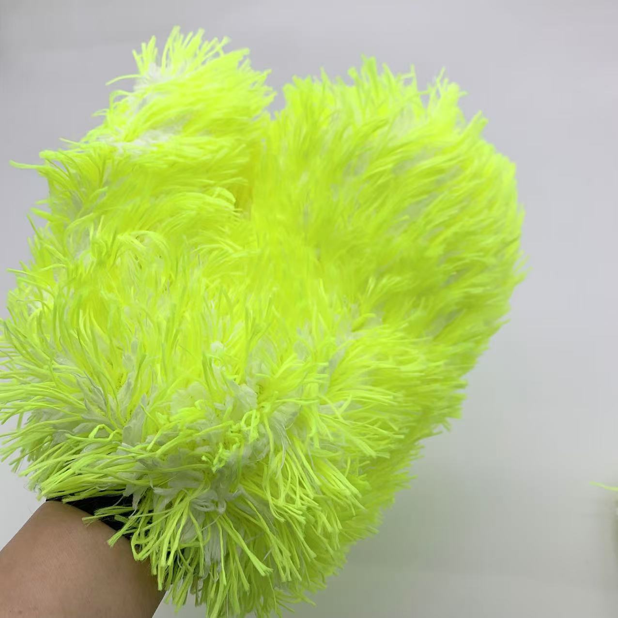 加厚带拇指长绒毛超细纤维洗车手套洗车海绵洗车布吸水耐用不伤车