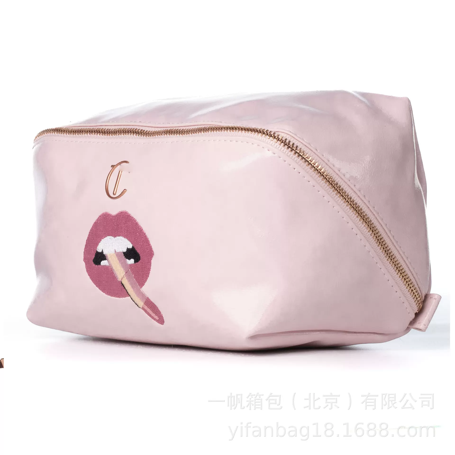 大号pu化妆包粉色全开拉链化妆包多功能枕头包厂家定制旅行化妆包