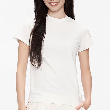弹性修身显瘦短袖t恤女春夏新款美式辣妹风纯色正肩百搭女上衣ins|undefined