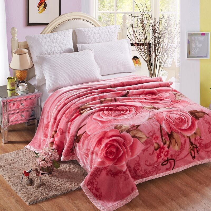 Nuevo engrosado otoño invierno Lacher mantas de doble capa de mantas cálidas de bodas de doble fábrica directa puede ser distribuido