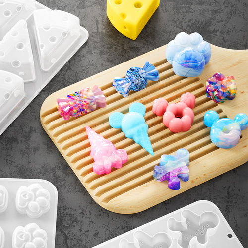 15 baking molds cat claw cake cheese baking pan donut candy handmade glue resin diy silicone mold