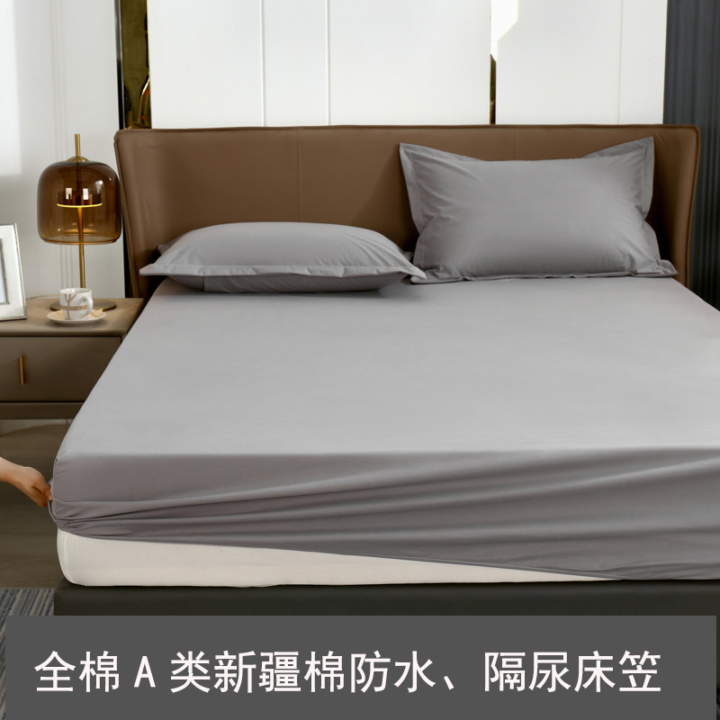 Waterproof Bed Cover Bed Cover Single Piece Urinative Breathable Dust Cover Mattress Protective Cover Non-Slip Fixed Bed Sheet Full Cover