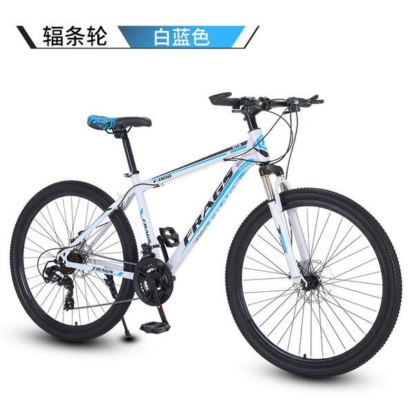 White and blue spokes