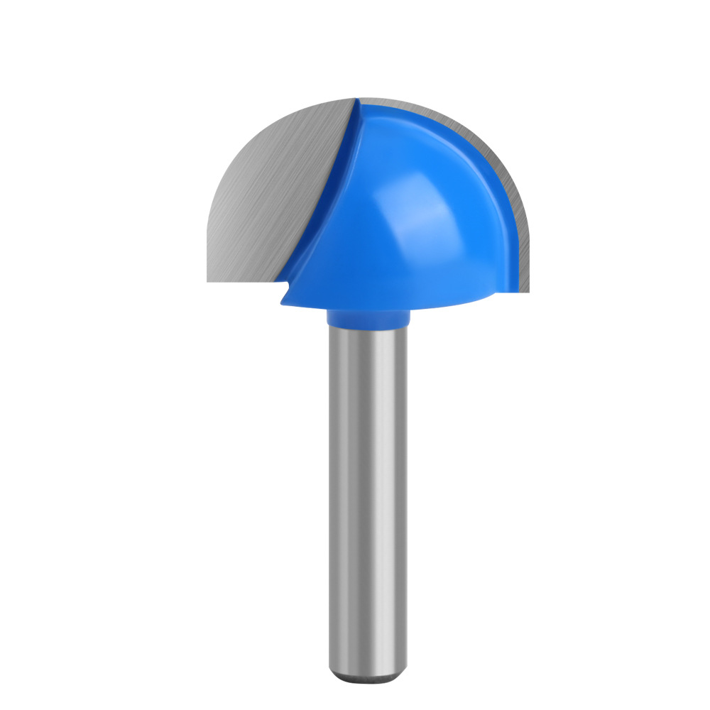 Azul 1/4 mango 6 mango redondo inferior cuchillo de encaje cabeza redonda cuchillo de carpintería semicírculo alivio cuchillo herramienta de carpintería ventas directas de la fábrica