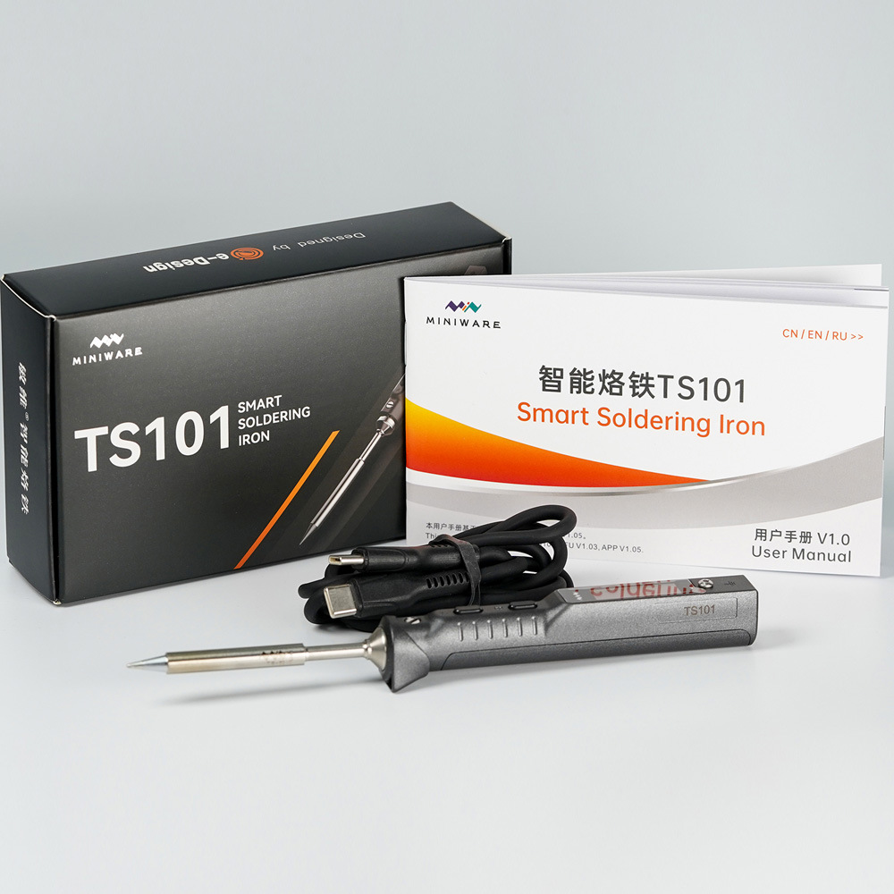 迷你电烙铁TS101 65W 电焊台 12V19V24V直流供电 便携烙铁