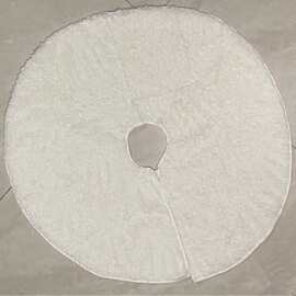 亚马逊跨境圣诞树裙白色长毛圣诞节日装饰品Christmas tree skirt