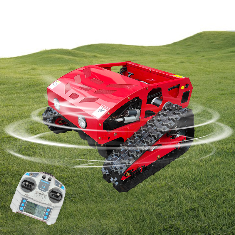 厂家直供HT550遥控履带割草机 大马力绿化草坪修剪全地形割草机