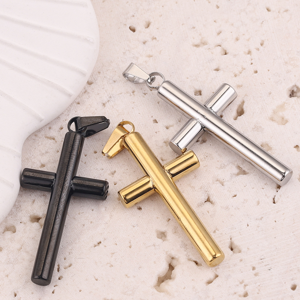 1 Piece 304 Stainless Steel Cross Pendant display picture 7