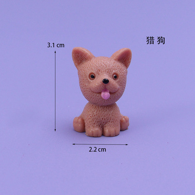 Miniatura mini simulación lindo Bomei Samo perro pequeño animal micro paisaje modelo pequeños adornos de escritorio juguetes pequeños