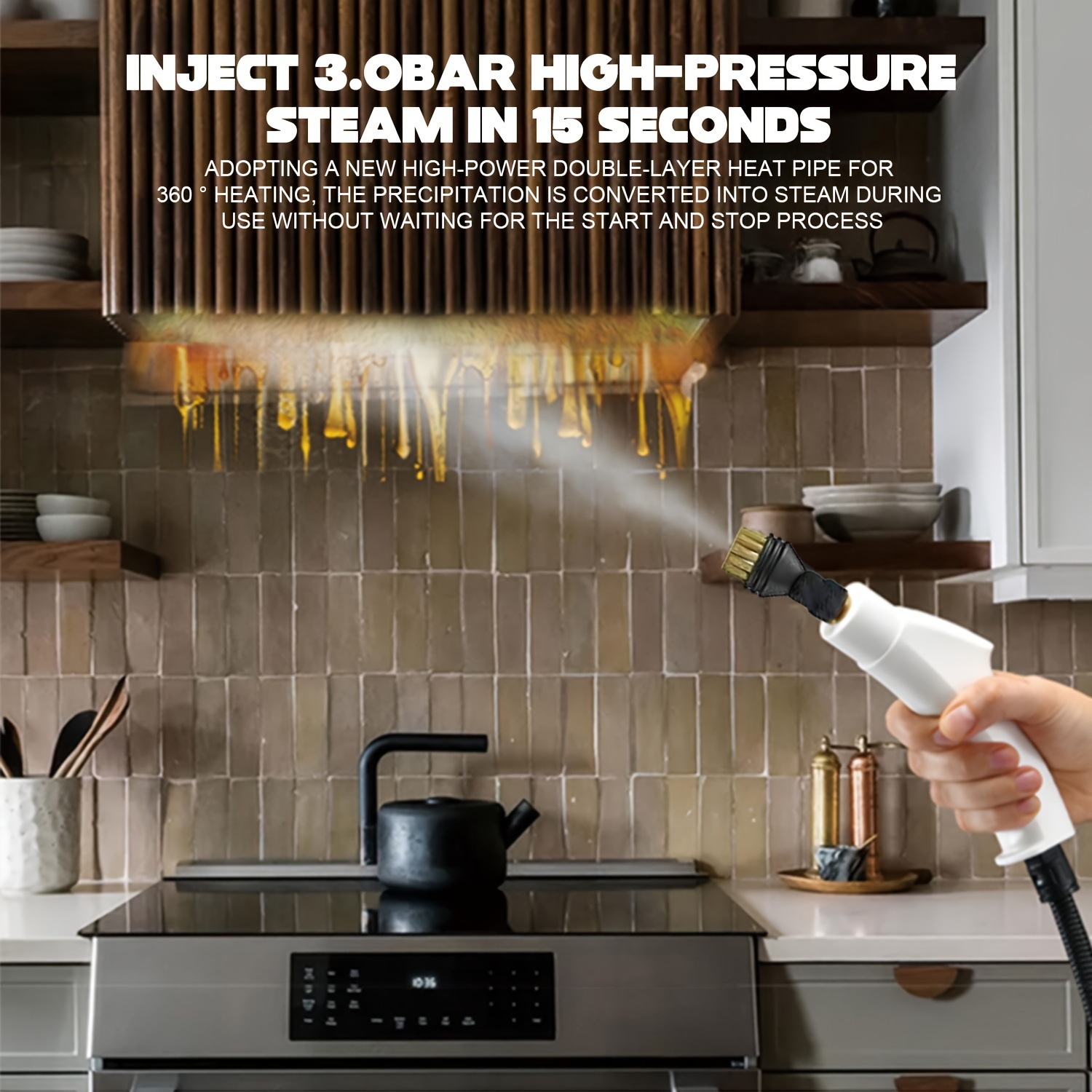 1 juego de vapor portátil de mano versión mejorada de 2500W