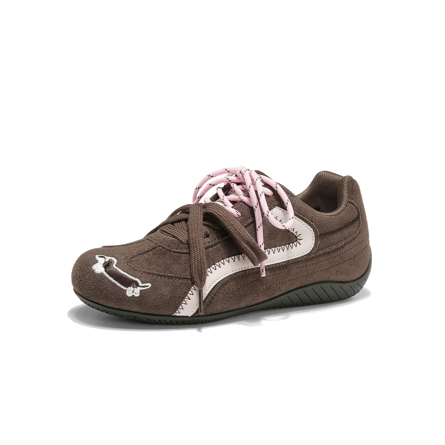 Augu Shi Deng retro zapatos de entrenamiento de mujeres 2025 nuevo invierno suela gruesa alta color curry gran hermoso zapatillas de ballet