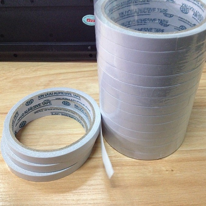 双面胶带白色纸两面胶小胶纸强力胶带纸可手撕粘胶宽10/20/30mm