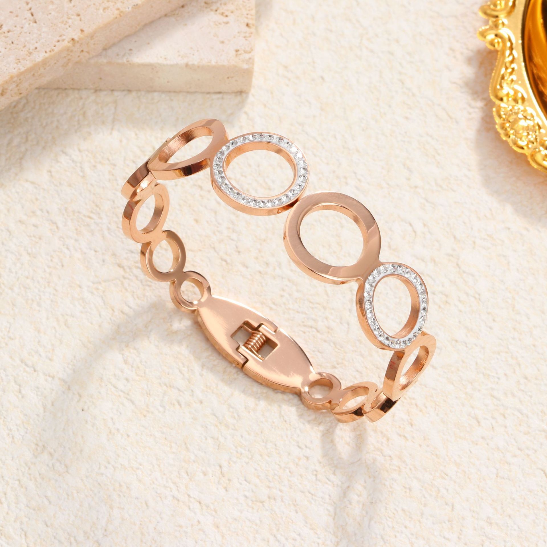 60 서클 팔찌 로즈 골드