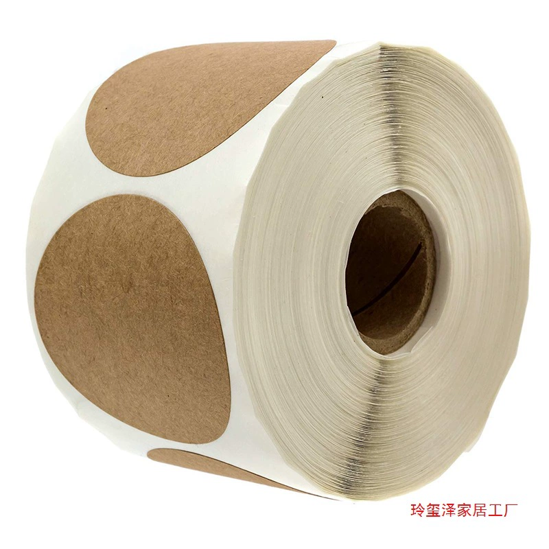 500/рулон пустых наклеек из крафт-бумаги 3.8cm / 1.5inch круглых этикеток для подарочной упаковки