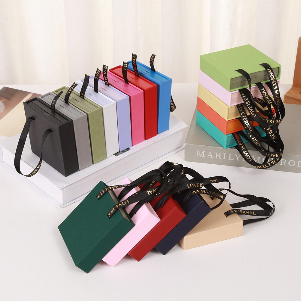 现货爱之永恒手提饰品盒项链收纳盒珠宝首饰盒耳环悬浮套盒批发