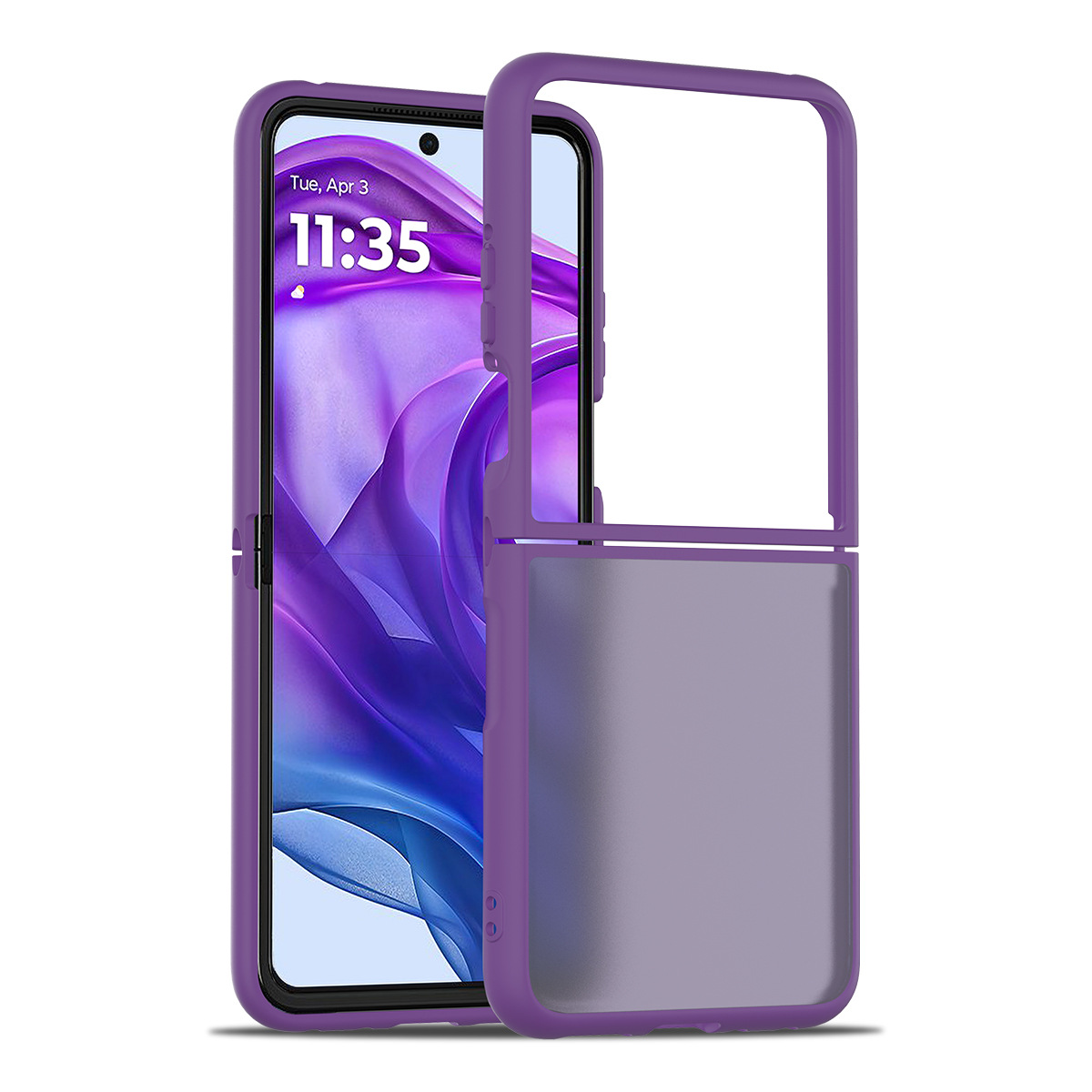 Transfronterizo Moto Razr + 2024 / 2025 piel de la caja de teléfono semipermeable esmerilado cubierta plegable a prueba de caídas