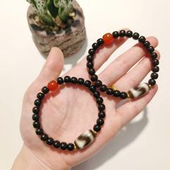 台湾虎牙天珠ブレスレット ココナッツコリドンネックレス 全体白瑪瑙天珠ブレスレット チベット【A級】