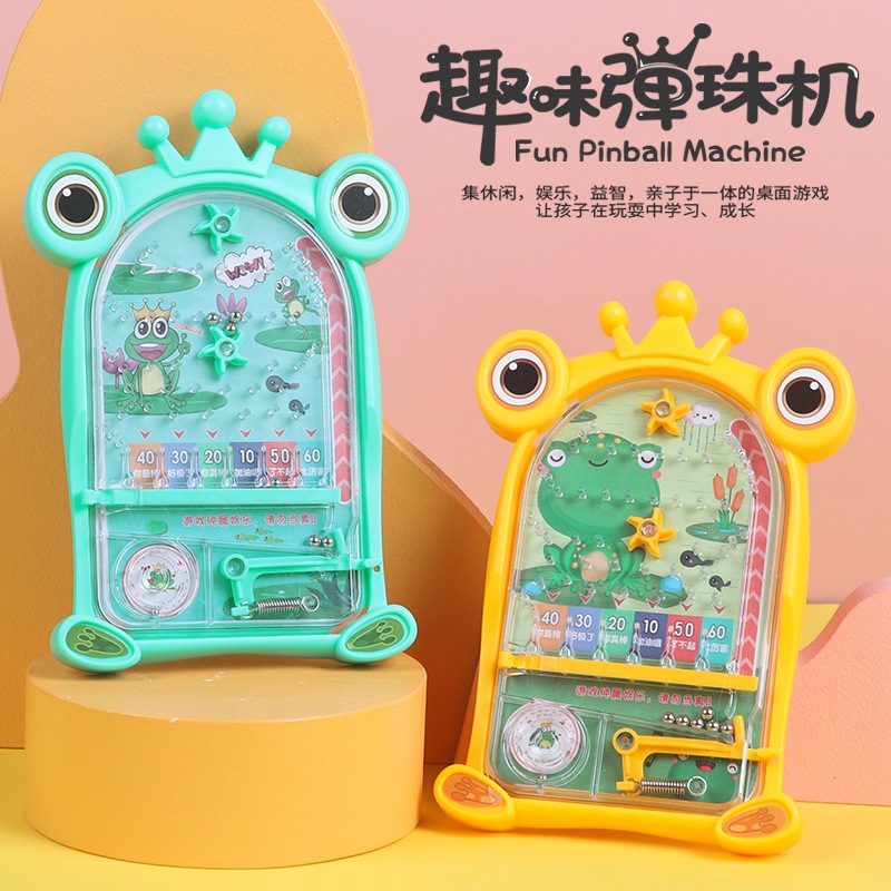 Frog Fun Pinball Machine Children's Educational Toys Preschool Gift Desktop Game Machine Interactive Pinball Toy Game