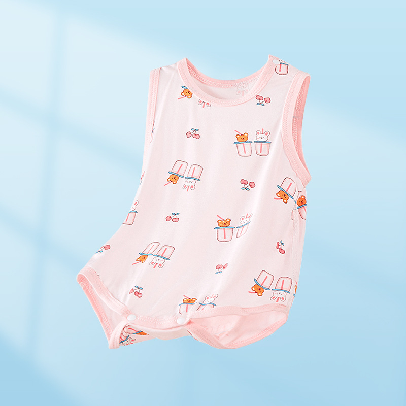 Baby overcoat de verano recién nacido sin mangas delgado triángulo bolsa de pelusa para hombres y mujeres pijamas de verano ropa de bebé