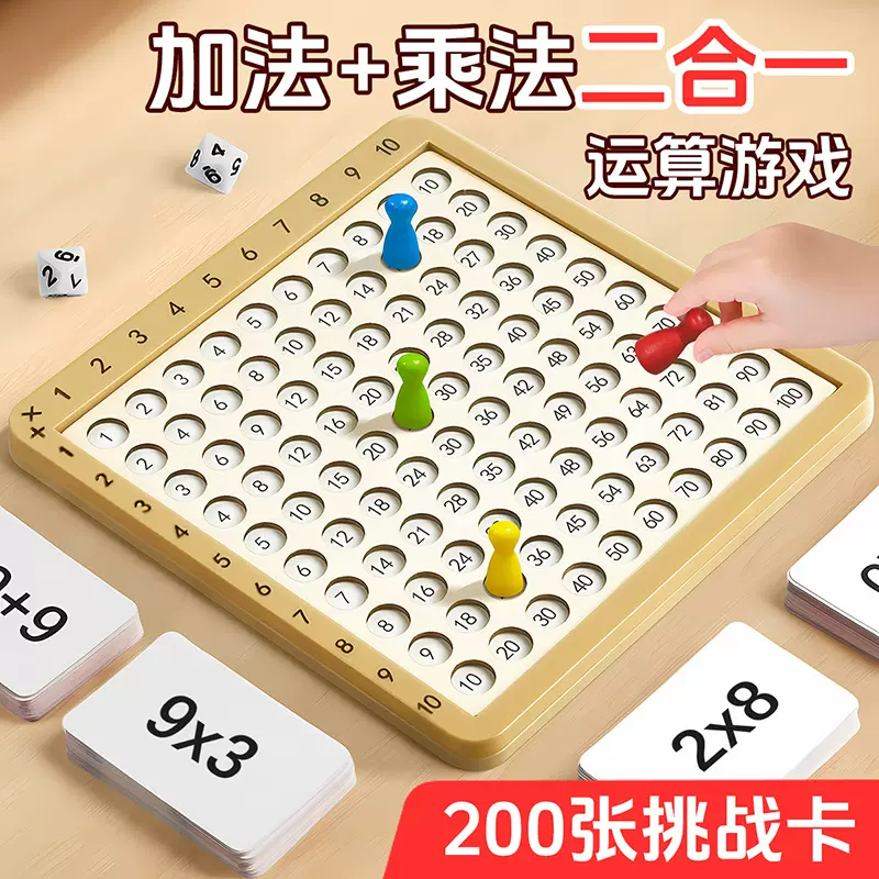 儿童早教九九乘法口诀表小学生九九乘法板运算表数学教具益智玩具