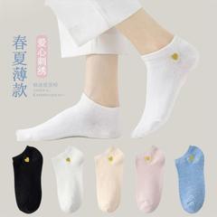 Women's Ship Socks Summer Thin Non-Slip Short Socks Pure Cotton Anti-Odor Breathable Invisible Socks 100% Cotton Socks Wholesale