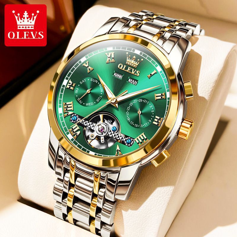 Swiss New Men's Watch Fully Automatic Mechanical Watch Waterproof Luminous High-End Version Handsome Original Authentic