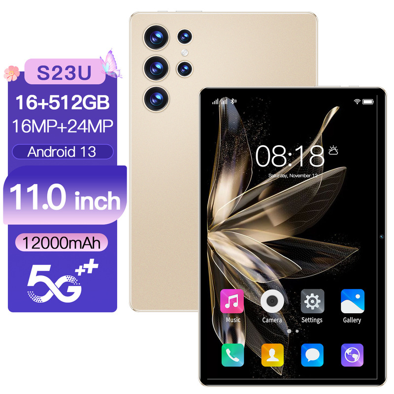 New Hot Model S23U Android 10.1 Tablet 16+512g Tablet Source Factory Office Entertainment Tk/Temu Dropshipping