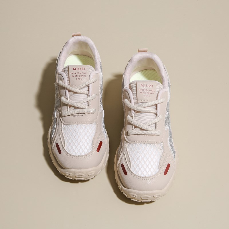 두꺼운 밑창 메쉬 통기성 스포츠 신발 여성 2025 새로운 패션 편안한 경량 스포츠 레저 하이킹 신발