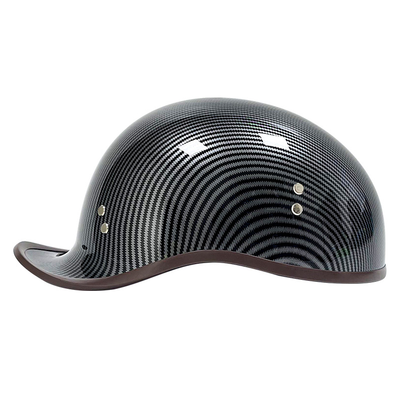 Casco de motocicleta eléctrica de verano retrógrado casco de cola de mitad casco masculino y masculino casco de casco personalidad casco de seguridad de locomotora de cuatro estaciones