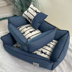 夏の新型【取り外し可能】四角い猫の巣犬の巣を作って、四季の通用ペットを分解して洗うことができます。