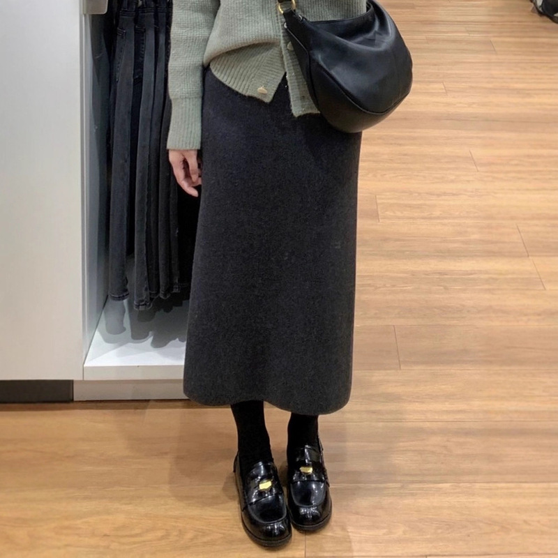 Wool Knitted Skirt for Women 2024 New Autumn and Winter Small Mid-Length Thickeneded Hip-Covering Winter Skirt A-Line Long Skirt Wool Knitted Skirt for Women 2024 New Autumn and Winter Small Mid-Length Thickeneded Hip-Covering Winter Skirt A-Line Long Skirt
