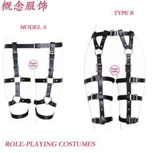 Sexy Black Leggings, Flirting Leather Panties, Lace-Up Alternative Foreign Trade Cross-Border Toys, Garters, Women's Underwear, Leather Pants