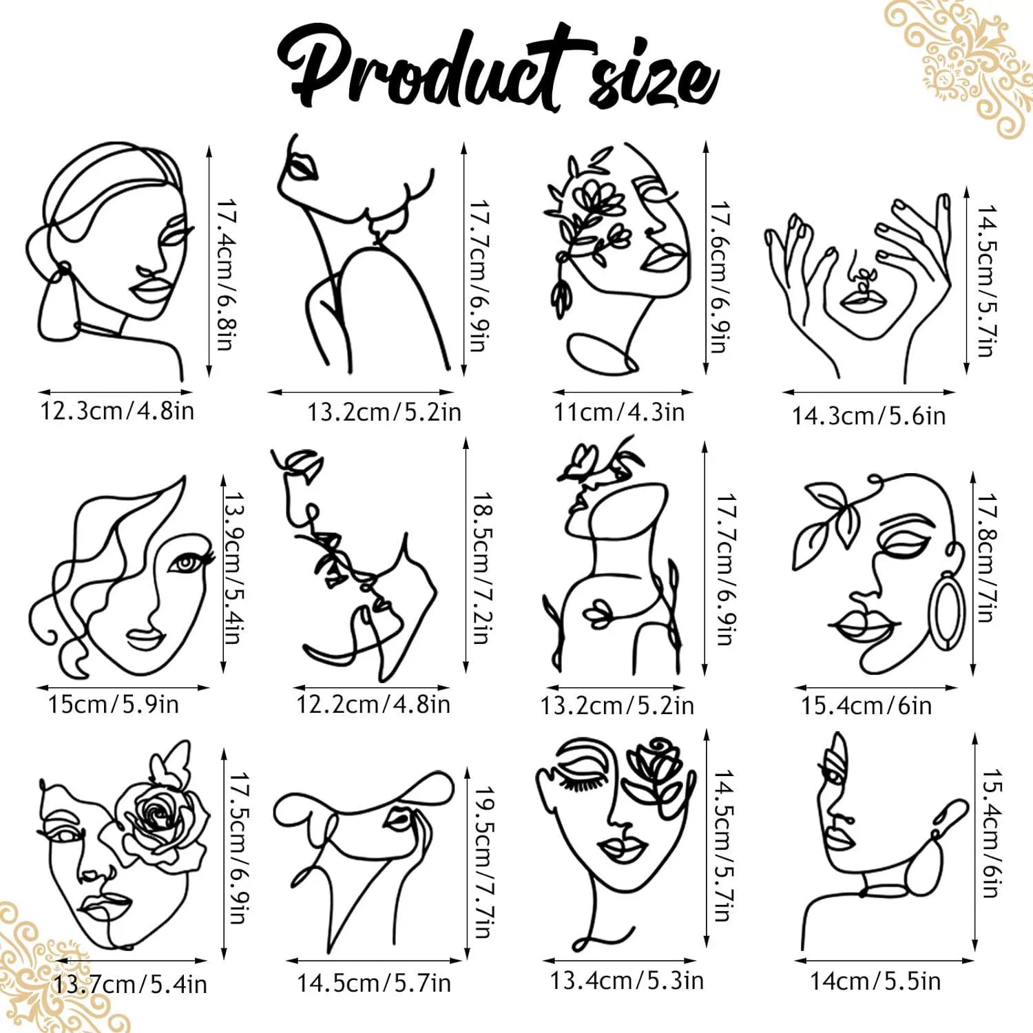 Трансграничные абстрактные минималистские линии акриловый торт украшения минималистский персонаж искусство женщина день рождения торт украшения