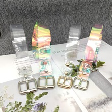 经典新款时尚透明幻彩塑胶皮带女式 彩色装饰腰带女学生 厂家货源