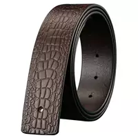 Belt men's leather without taking the lead with a smooth buckle and punching the head, the waist strap, no buckle, the male style cowhide without buckle pants band
