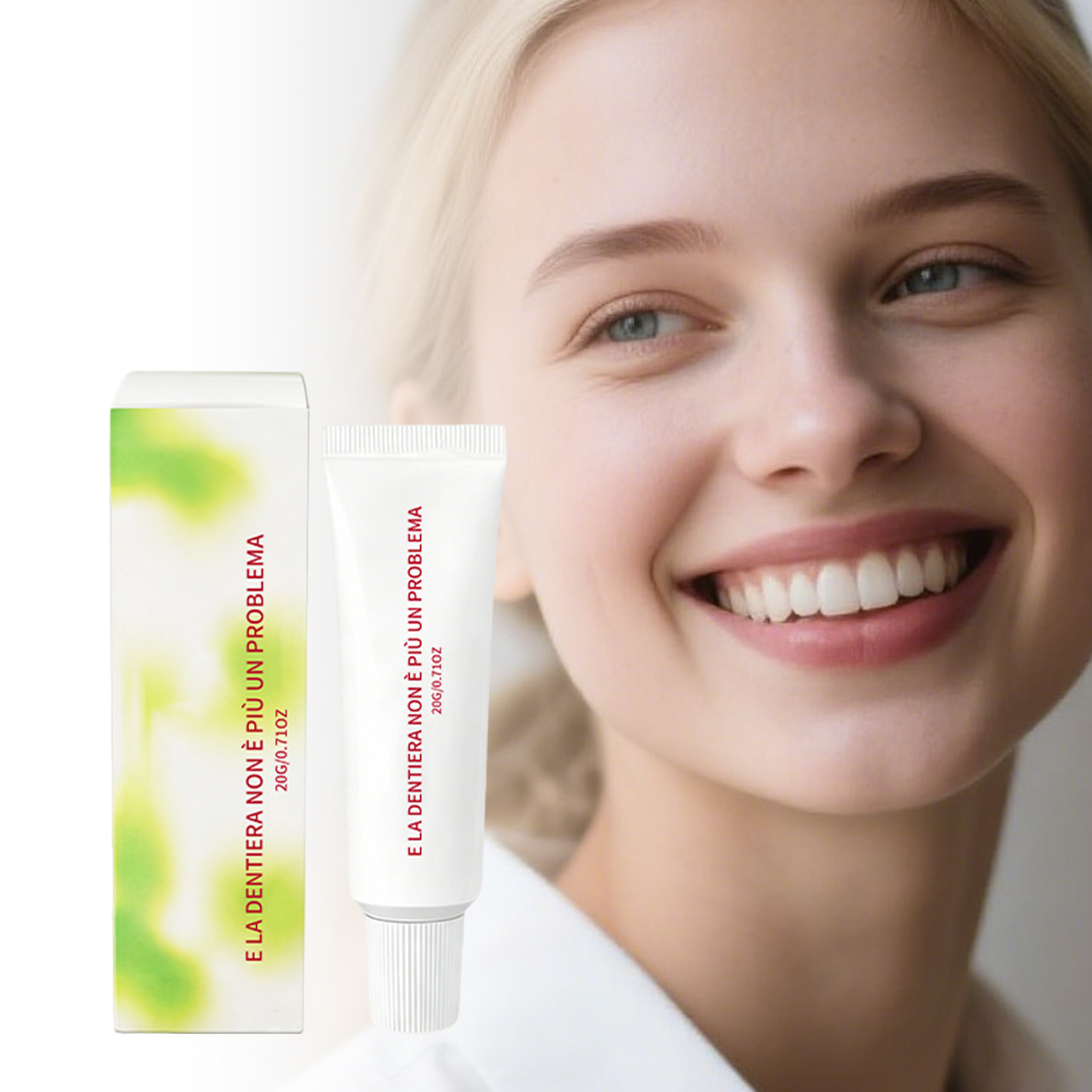 Denture Adhesive for Secure Fit, Natural Comfort, Daily Care, and Fixing Loose Dentures to Enhance Your Smile and Appearance