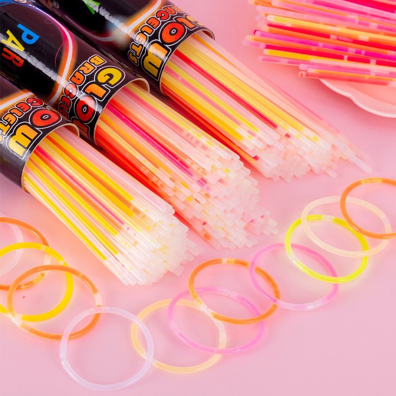 Barril fluorescente, barra de flash, barra de luz nocturna, fiesta de concierto con conector, alfombra de juguetes