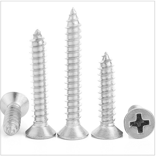 304 stainless steel screws flat head self-tapping screws manufacturer wholesale cross countersunk head self-tapping screws M3M4.2M5