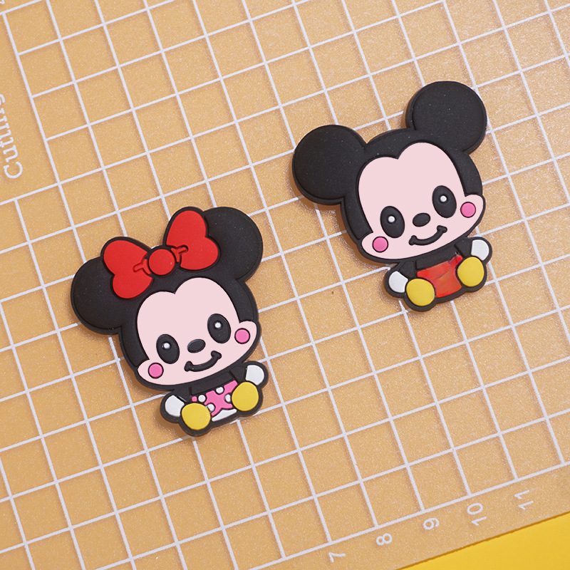 Cartoon silicone phone case with accessories from soft rubber PVC