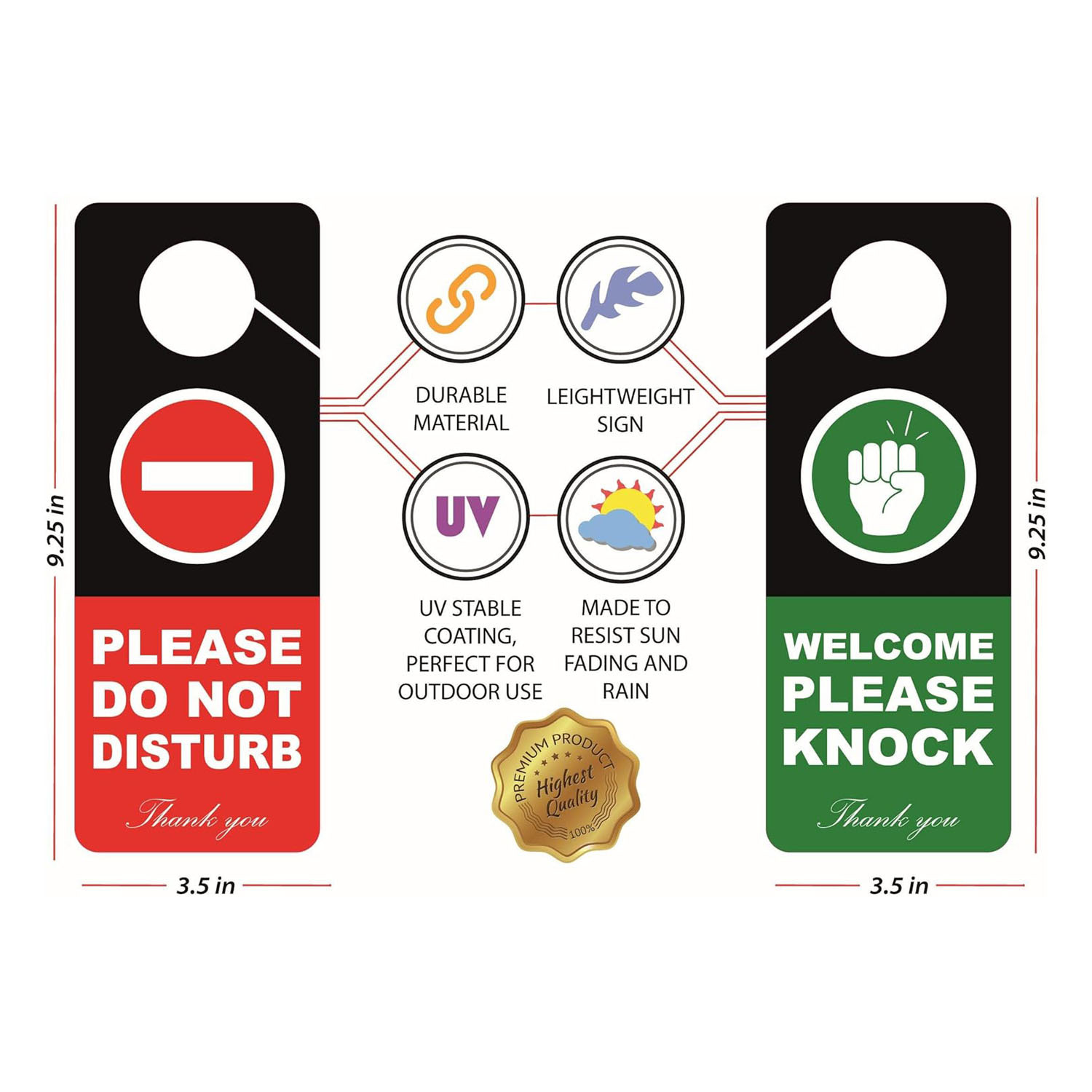 Amazon Por favor no molestar y bienvenido, por favor llame a la puerta, letreros de hotel, letreros de plástico de PVC, letreros de suspensión personalizados