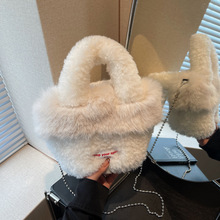 2025秋冬新款仿羊羔毛手提包女韩版毛茸茸手拎包潮单肩斜挎毛绒包