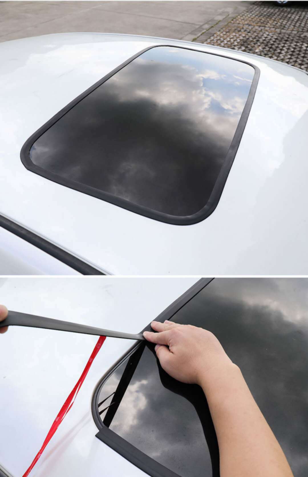 T-shaped T-shaped car sealing strip sound insulation strip front windshield sunroof window rear tailgate roof waterproof and dustproof