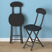 小户型餐厅折叠椅子钢管折叠凳子商用餐饮店家用宿舍加粗加厚轻便