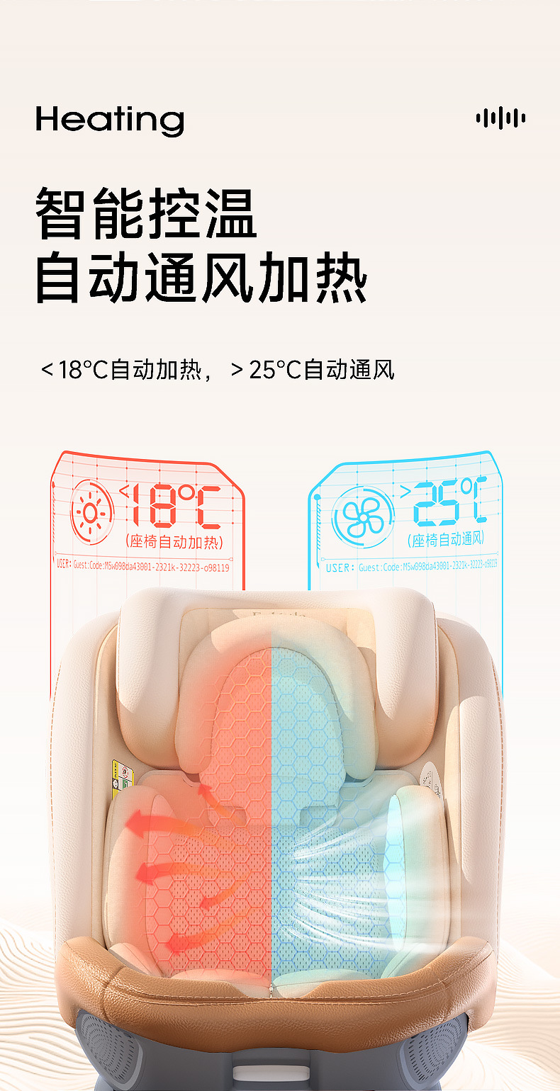[Brand Source] Yiletu S8 Whale Intelligent Voice Ventilation Newborn Baby Car Child Safety Seat