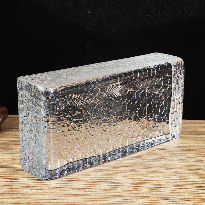 Transparente de doble cara ladrillo de cristal ladrillo de burbuja cuadrada puerta de entrada pared de mampostería ladrillo de cristal sólido ladrillo de cristal ladrillo de vidrio